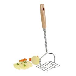 PRENSAPATATAS CON MANGO MADERA METALTEX  UD