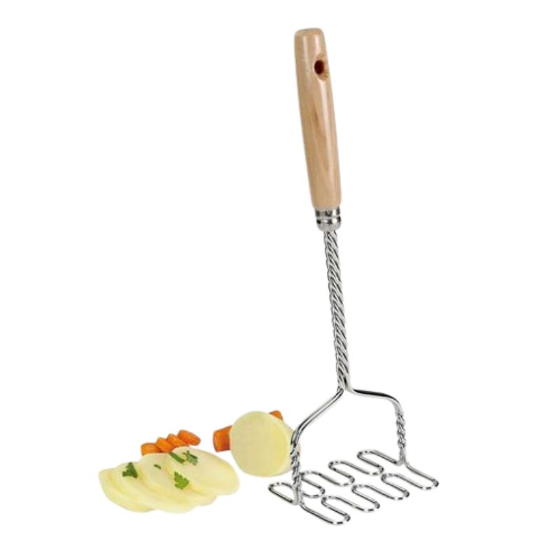 PRENSAPATATAS CON MANGO MADERA METALTEX  UD