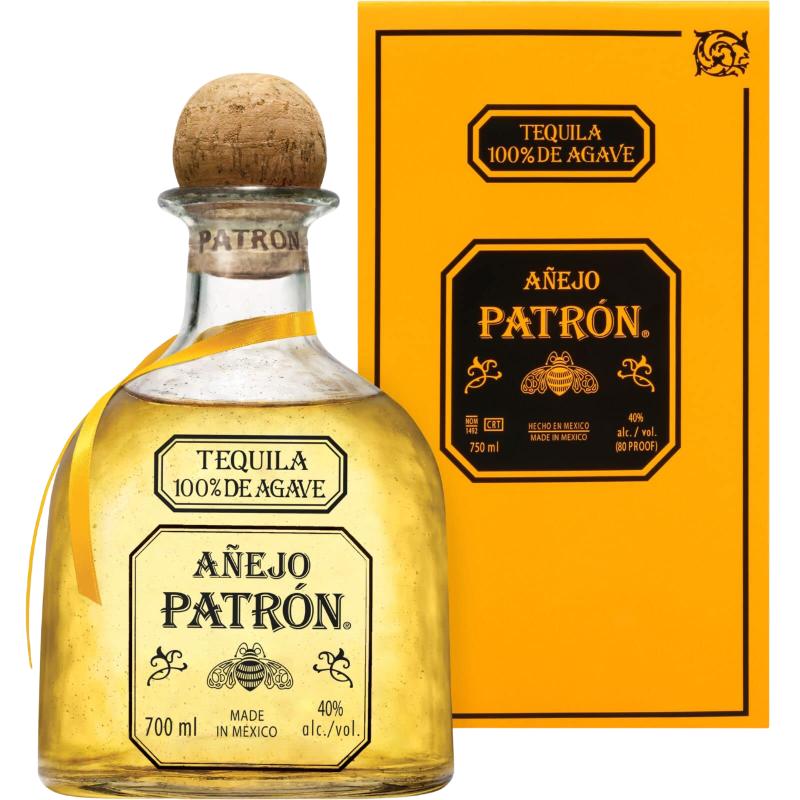 TEQUILA PATRÓN AÑEJO 100%DE AGAVE B/70.CL