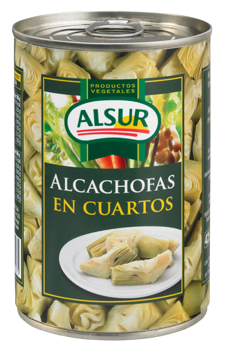 ALCACHOFA CUARTEADAS ALSUR LATA 390 GR
