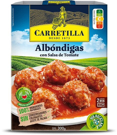 ALBONDIGAS CON SALSA/TOMATE CARRETILLA P/325 GR