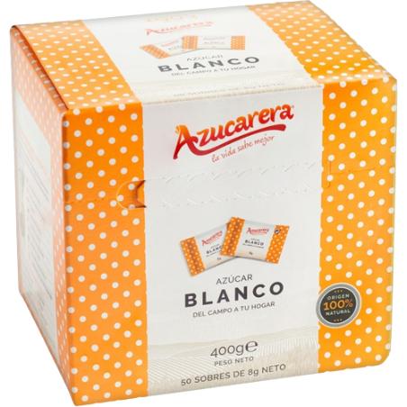 AZUCAR BLANCA AZUCARERA SOBRE 8 GR. CAJA 400 GR 
