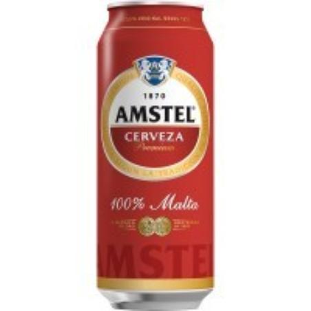 CERVEZA  AMSTEL  LATA ROJA NORMAL-5%.50.CL.