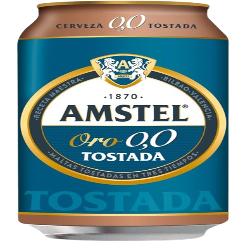 CERVEZA AMSTEL ORO 0.0%TOSTADA LATA-33.CL.
