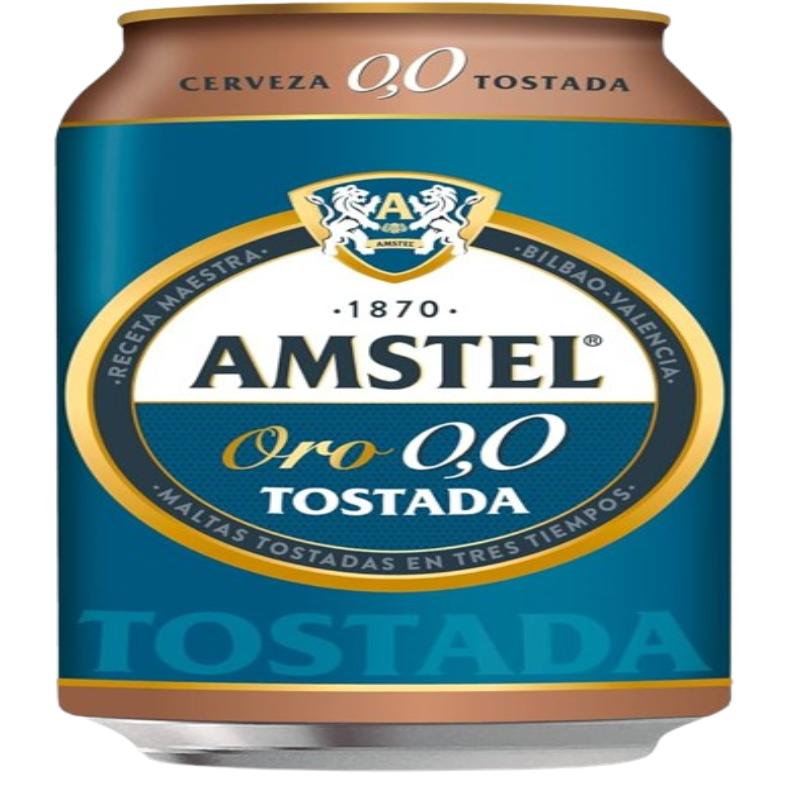 CERVEZA AMSTEL ORO 0.0%TOSTADA LATA-33.CL.