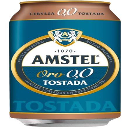 CERVEZA AMSTEL ORO 0.0%TOSTADA LATA-33.CL.