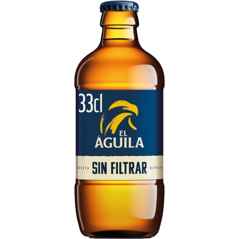 CERVEZA EL AGUILA SIN FILTRAR 5.5% VIDRIO-33.CL.