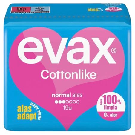 COMPRESA EVAX COTTONLIKE ULTRA NORMAL ALAS B/19 UD