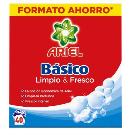 DETERGENTE ARIEL MALETA 40 LAVADOS 2,6 KG
