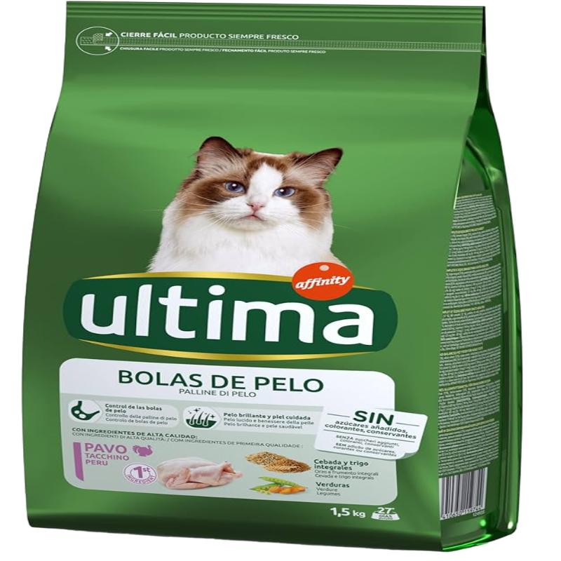 COMIDA GATOS ULTIMA EST. BOLAS DE PELO B/1.5 KG