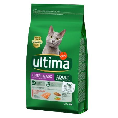 COMIDA GATOS ULTIMA ESTERILIZADOS SALMON B/1.5 KG