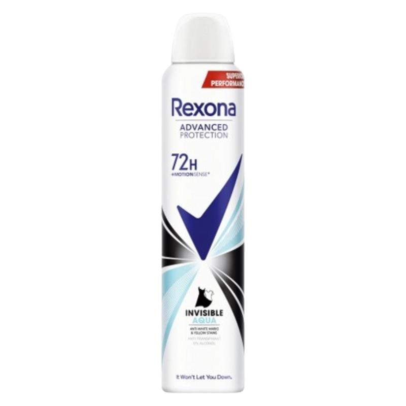 DESODORANTE REXONA INVISIBLE AQUA 72H SP/200 ML
