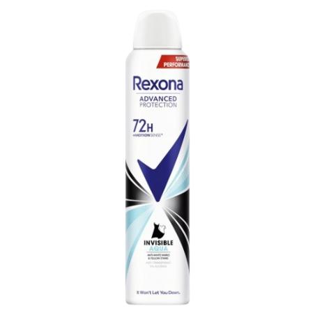 DESODORANTE REXONA INVISIBLE AQUA 72H SP/200 ML