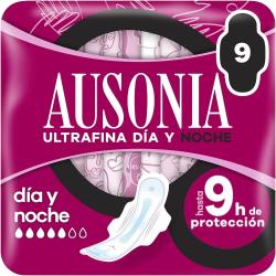 COMPRESA AUSONIA ULTRA NOCHE ALAS PAQUETE 9 UD.