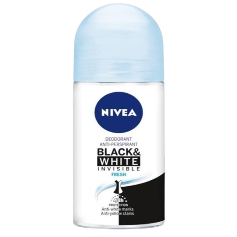 DESODORANTE NIVEA FRESH BLACK & WHITE ROLL-ON 50ML