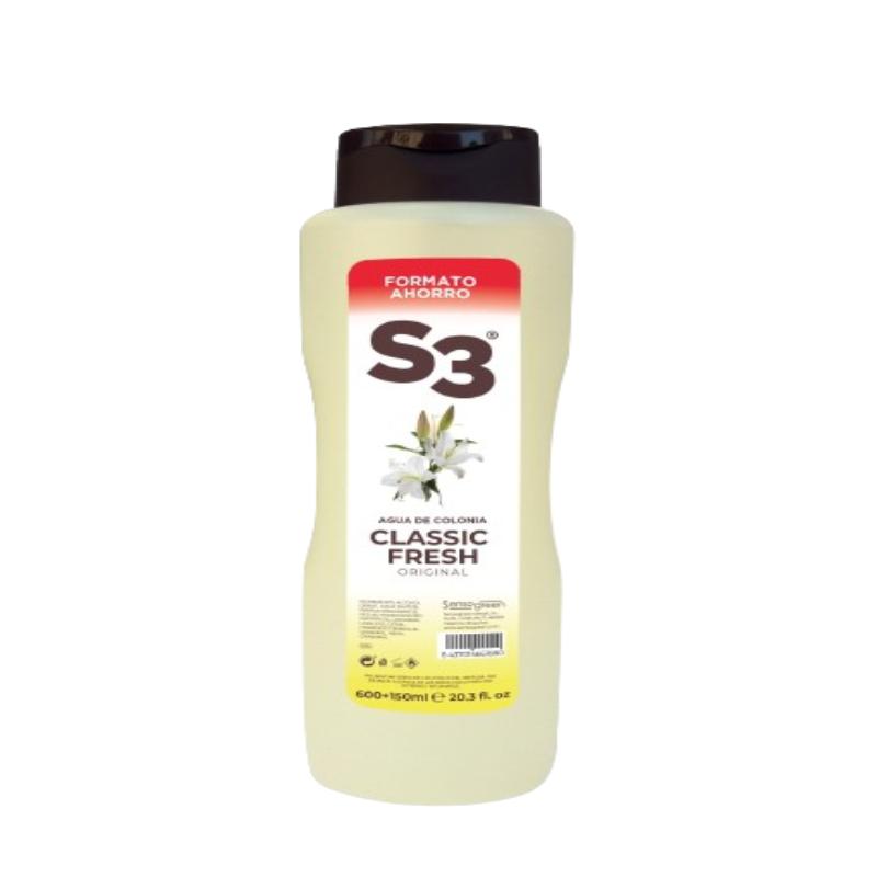 COLONIA S-3  CLASSIC FRESH  BOTELLA  600+150 ML.