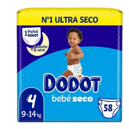 PAÑAL DODOT TALLA/4 (9-14 KG)  58 PAÑALES