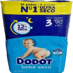 PAÑAL DODOT TALLA/3 (6-10 KG)  62 PAÑALES