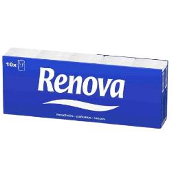 PAÑUELOS PAPEL RENOVA 1/8 BLANCO P/10 UD
