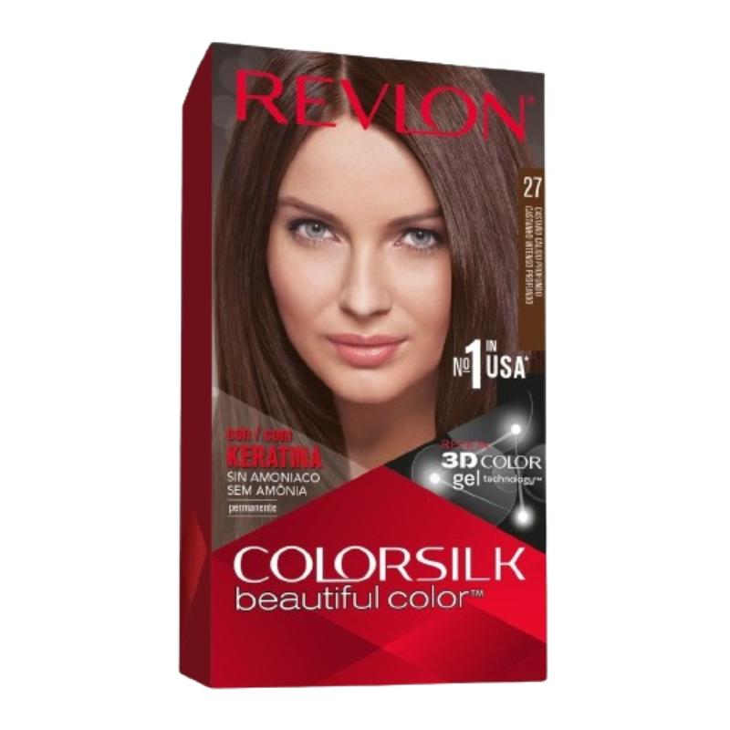 TINTE PELO REVLON COLORSILK Nº27 CASTAÑO CALIDO UD