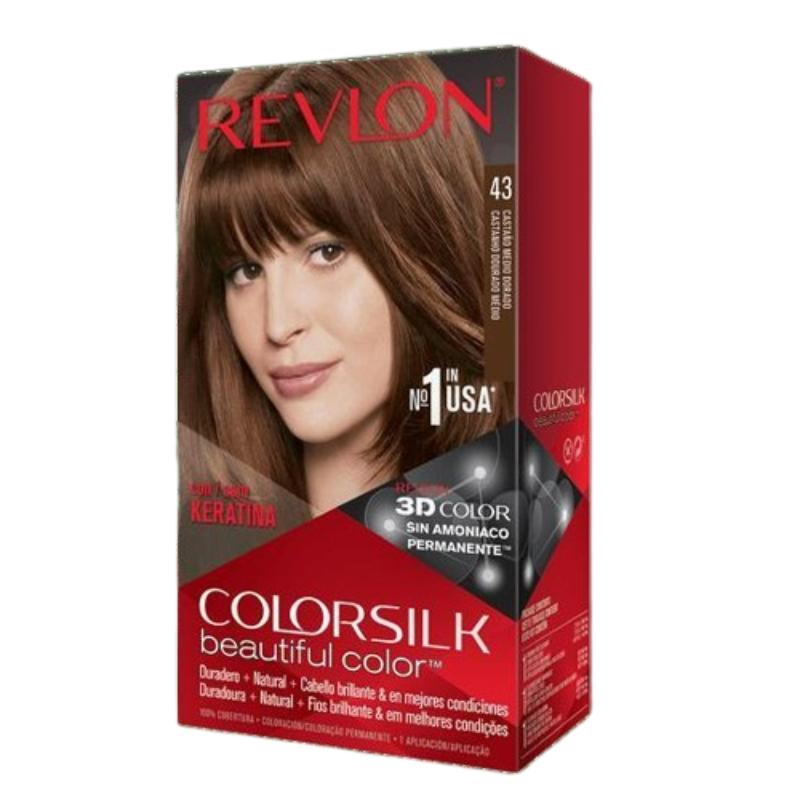TINTE PELO REVLON COLORSILK Nº43 CASTAÑO DORADO UD