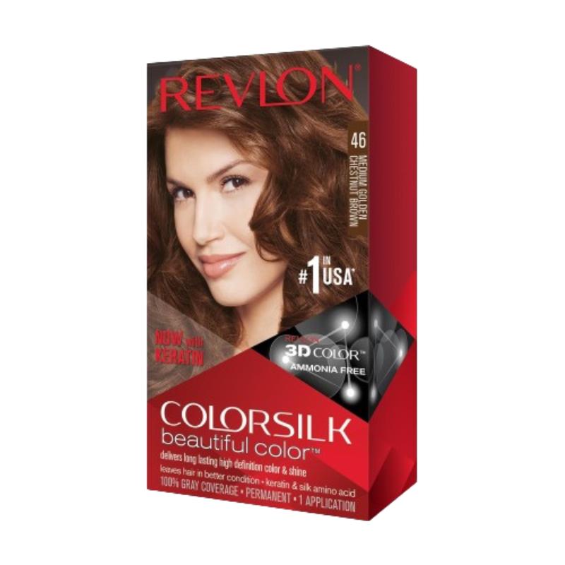 TINTE PELO REVLON COLORSILK Nº46 CASTAÑO COBR DOR 