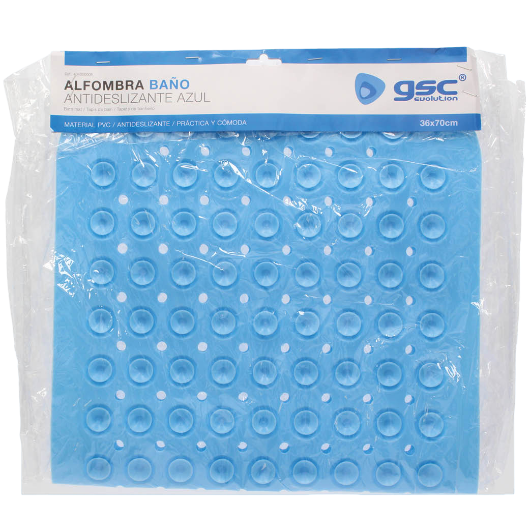 ALFOMBRA BAÑO ANTIDESLIZANT AZUL "GSC" R/404000008