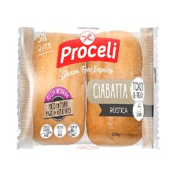 S/GLUTEN PROCELI PAN CIABATTA RUSTICA 120GR B/2 UD