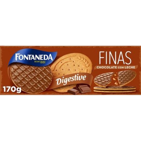 GALLETAS FONTANEDA DIGESTIVE FINA CHOCO L P/170 GR
