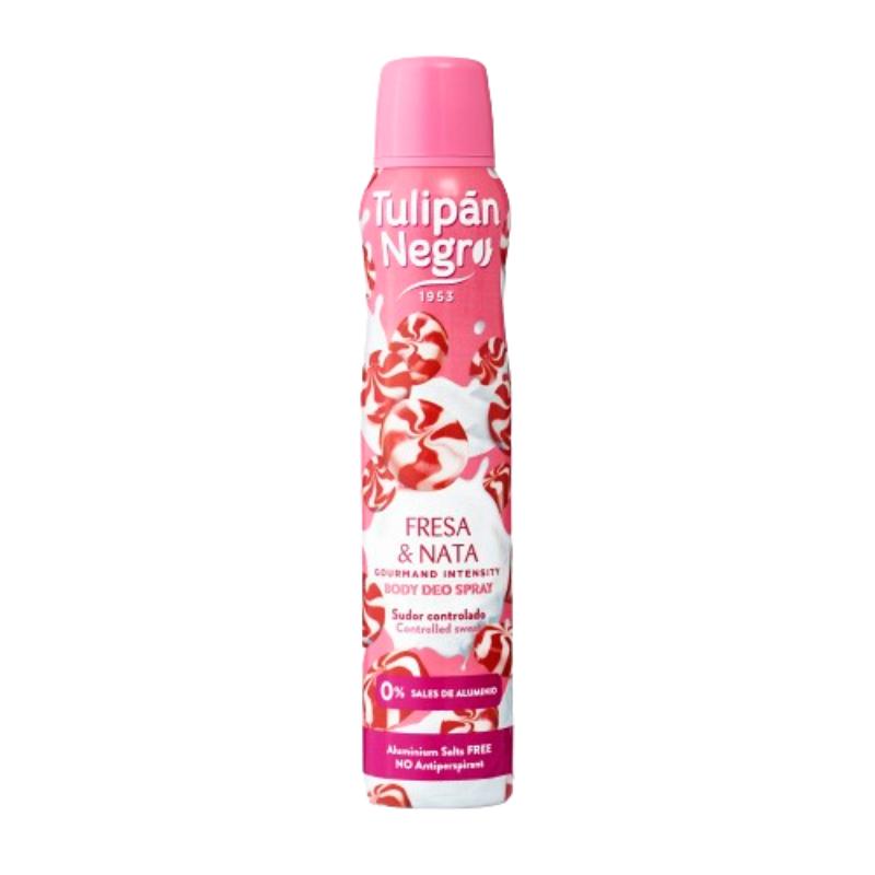 DESODORANTE TULIPAN NEGRO FRESA Y NATA SP/200 ML