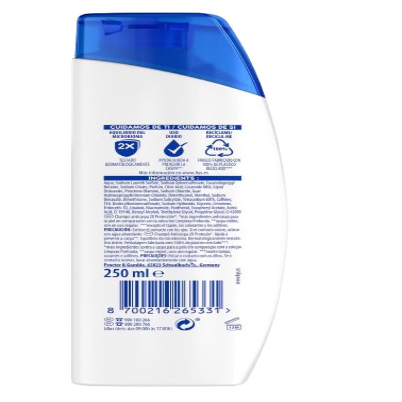 CHAMPU H&S PREVENCION CAIDA BOTE 250 ML