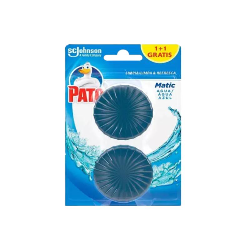 LIMPIADOR WC PATO CISTERNA AZUL PASTILL 1+1 GRATIS