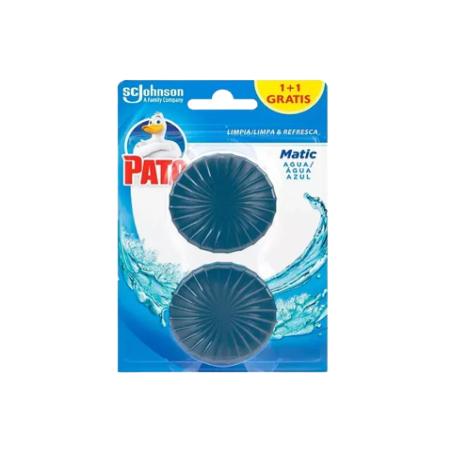 LIMPIADOR WC PATO CISTERNA AZUL PASTILL 1+1 GRATIS