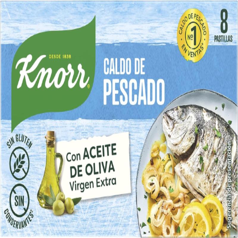 CALDO PESCADO KNORR OJO  8 PASTILLAS EST/80 GR
