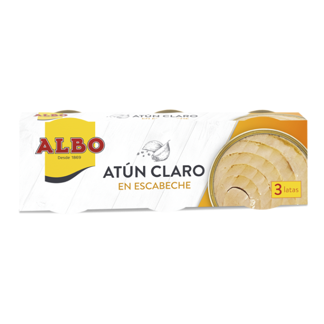 ATUN ALBO CLARO ESCABECHE 67 GR PACK-3 UD
