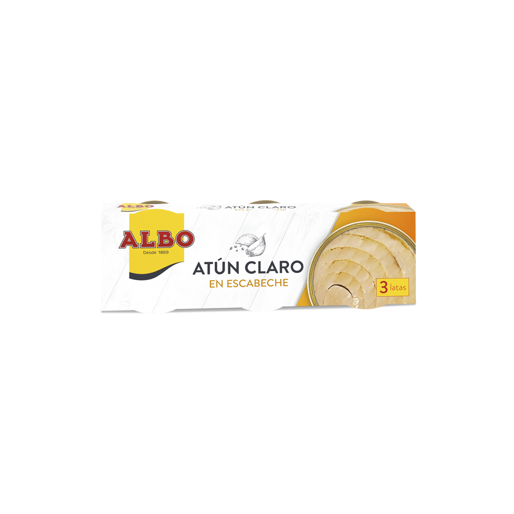 ATUN ALBO CLARO ESCABECHE 67 GR PACK-3 UD