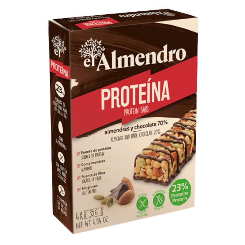 CEREALES BARRITA EL ALMENDRO PROTEINA CHOCO P/4 UD