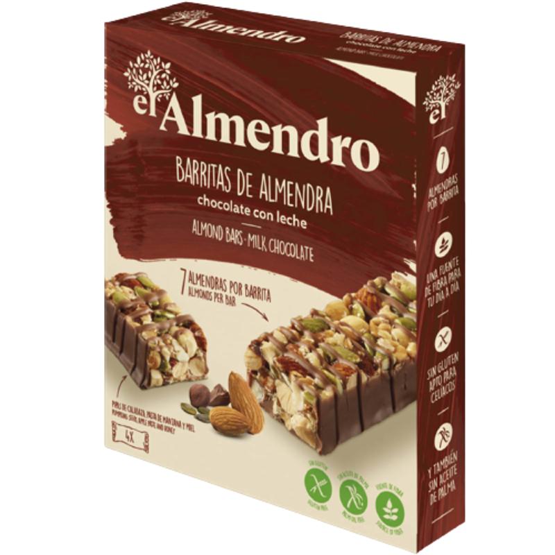 CEREALES BARRITA EL ALMENDRO CHOCO LECHE P/4 UD