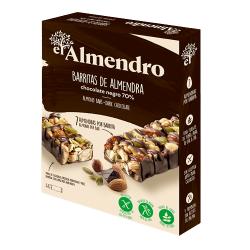 CEREALES BARRITA EL ALMENDRO CHOCO NEGRO 70% P/4UD
