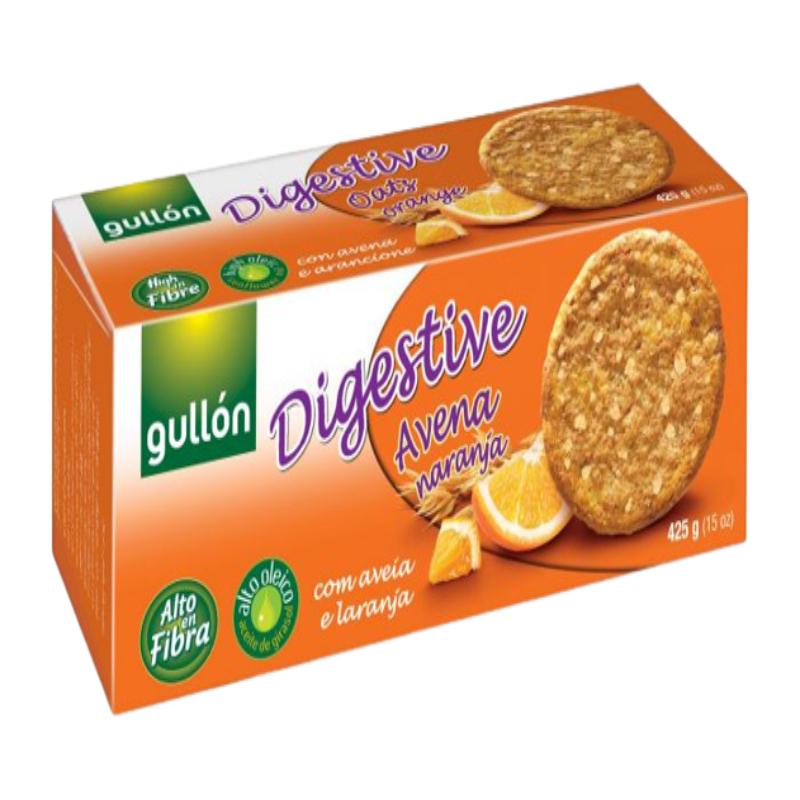 GALLETAS GULLON DIGESTIVE AVENA NARANJA P/425 GR