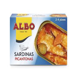 SARDINAS ALBO PICANTONAS  L/85 GR