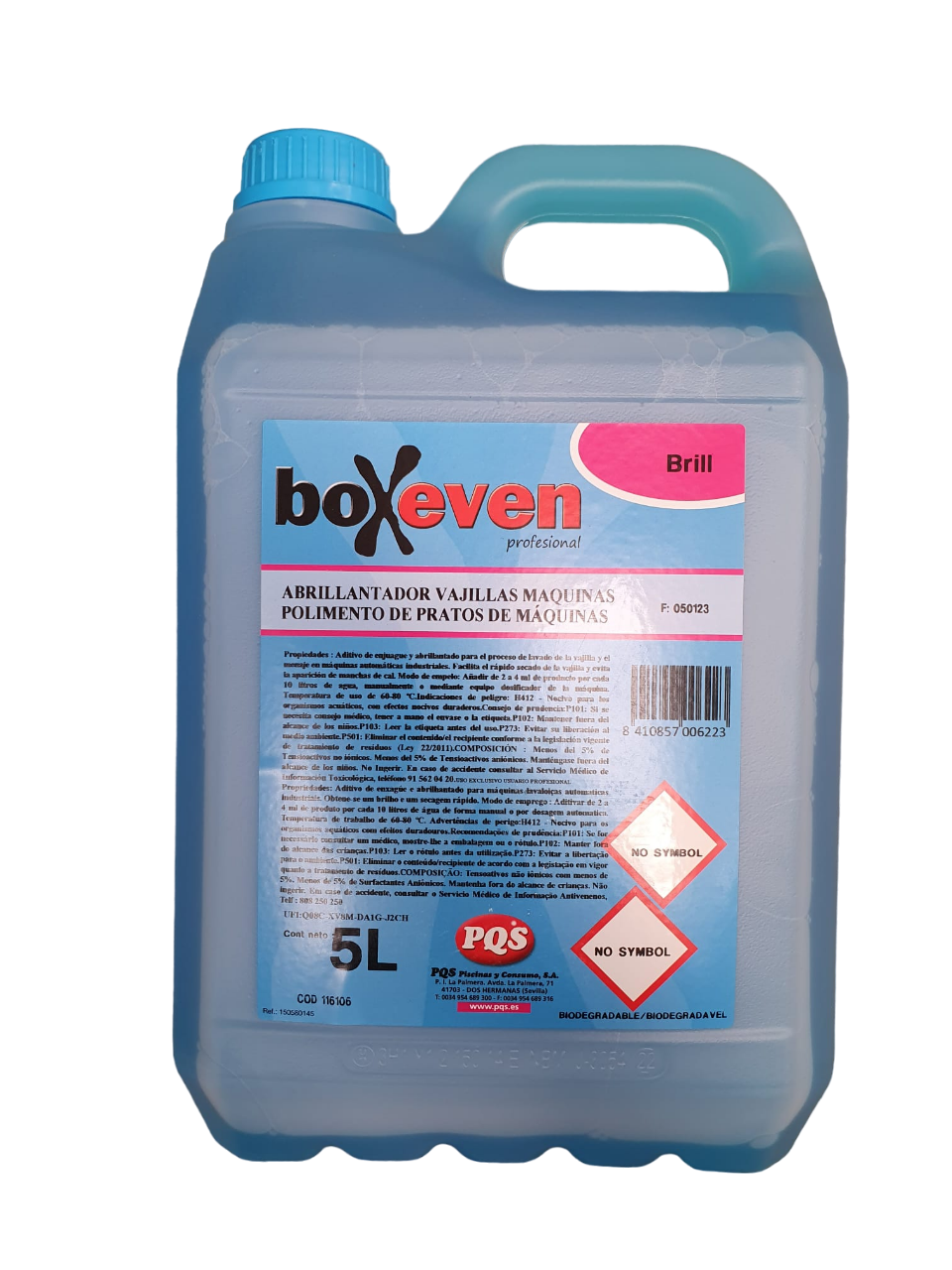 ABRILLANTADOR VAJILLA BOXEVEN/PQS GARRAFA 5 L.