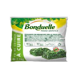BONDUELLE ESPINACAS PORCION 1000H CONG. B/2,50 KG