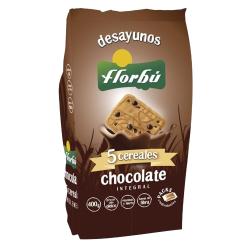 GALLETAS INTEGRAL 5 CEREALES CHOCOL.FLORBU B/370.G