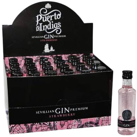 GINEBRA MINI PUERTO INDIAS FRESA B/50ML CAJA 24UD