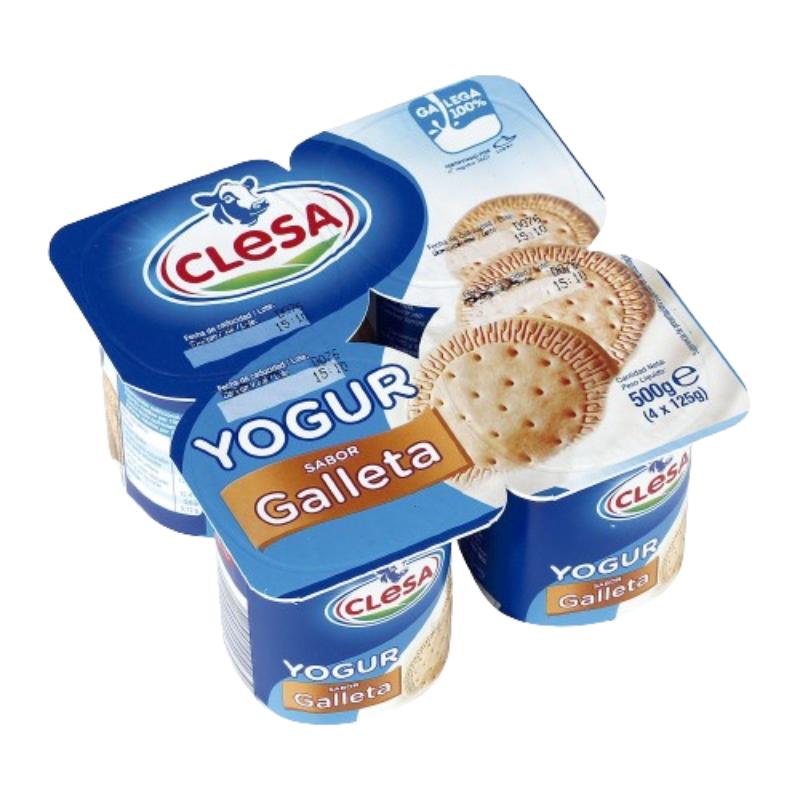 CLESA YOGUR SABOR GALLETA PACK-4 UD