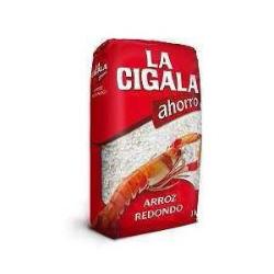 ARROZ LA CIGALA AHORRO REDONDO PAQUETE 1.KG.