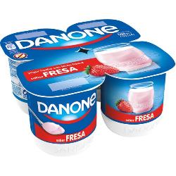 DANONE YOGUR SABOR FRESA PACK 4 UD
