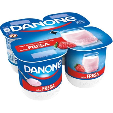 DANONE YOGUR SABOR FRESA PACK 4 UD