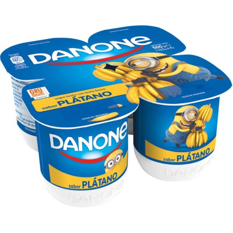 DANONE YOGUR SABOR PLATANO PACK 4 UD